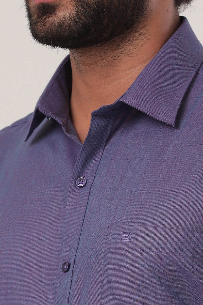 Super Soft - Iris Purple Formal Shirts for Men | Ariser