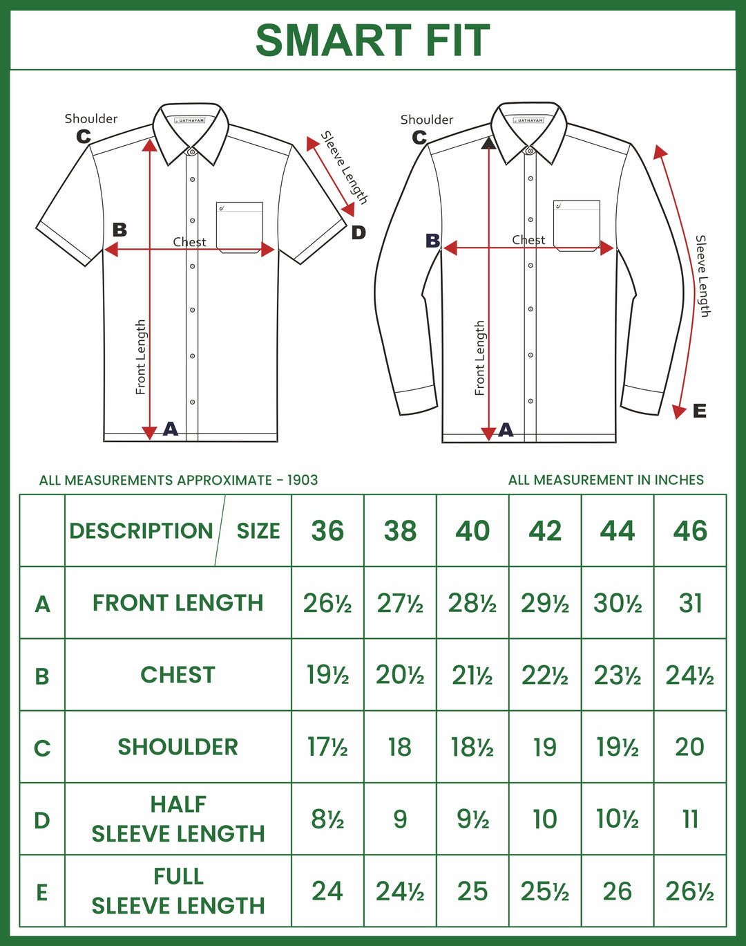 UATHAYAM Varna Matching Dhoti & Shirt Set Half Sleeves Summer Green-11017