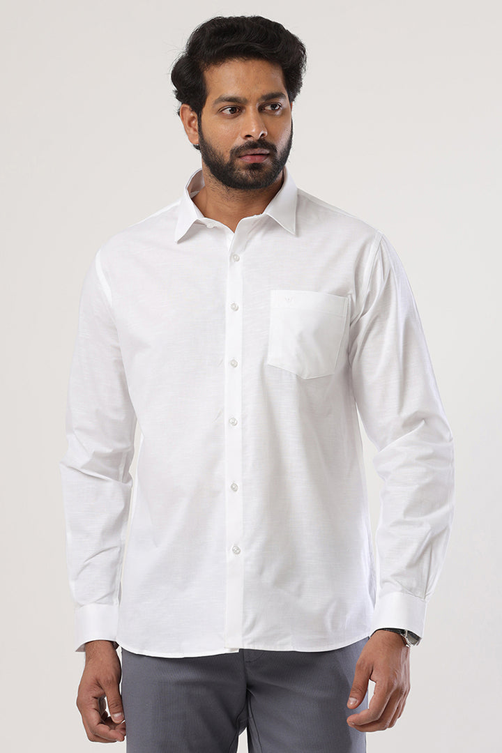 Cotton slub shirt for men