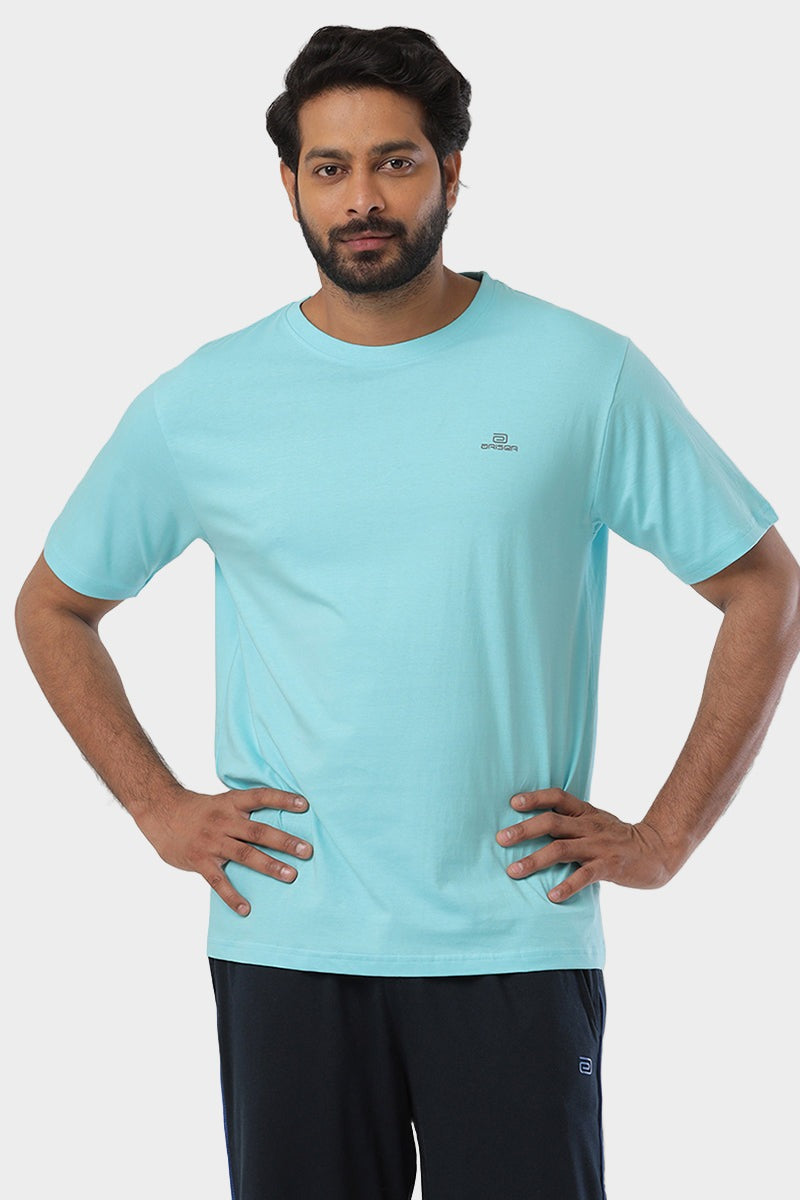 Round Neck - Pastel Green Solid T-Shirts For Men | Ariser