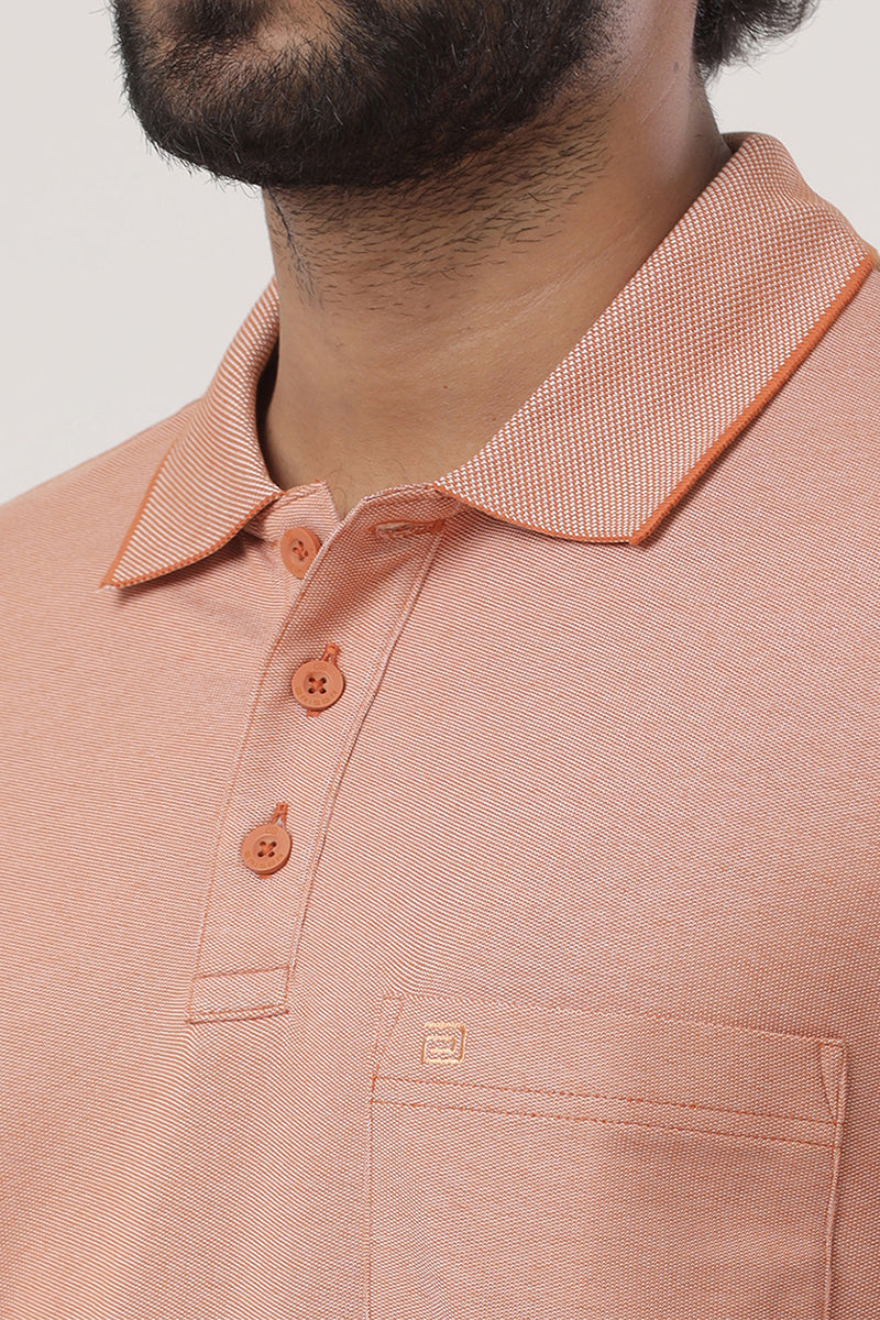 Golf Polo  -  Orange T-Shirts For Men | Ariser