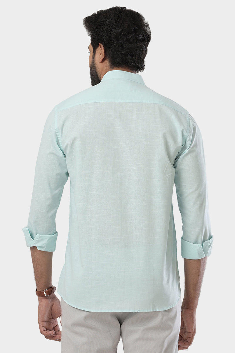 Neo - Light Green Formal Shirt For Men | Ariser