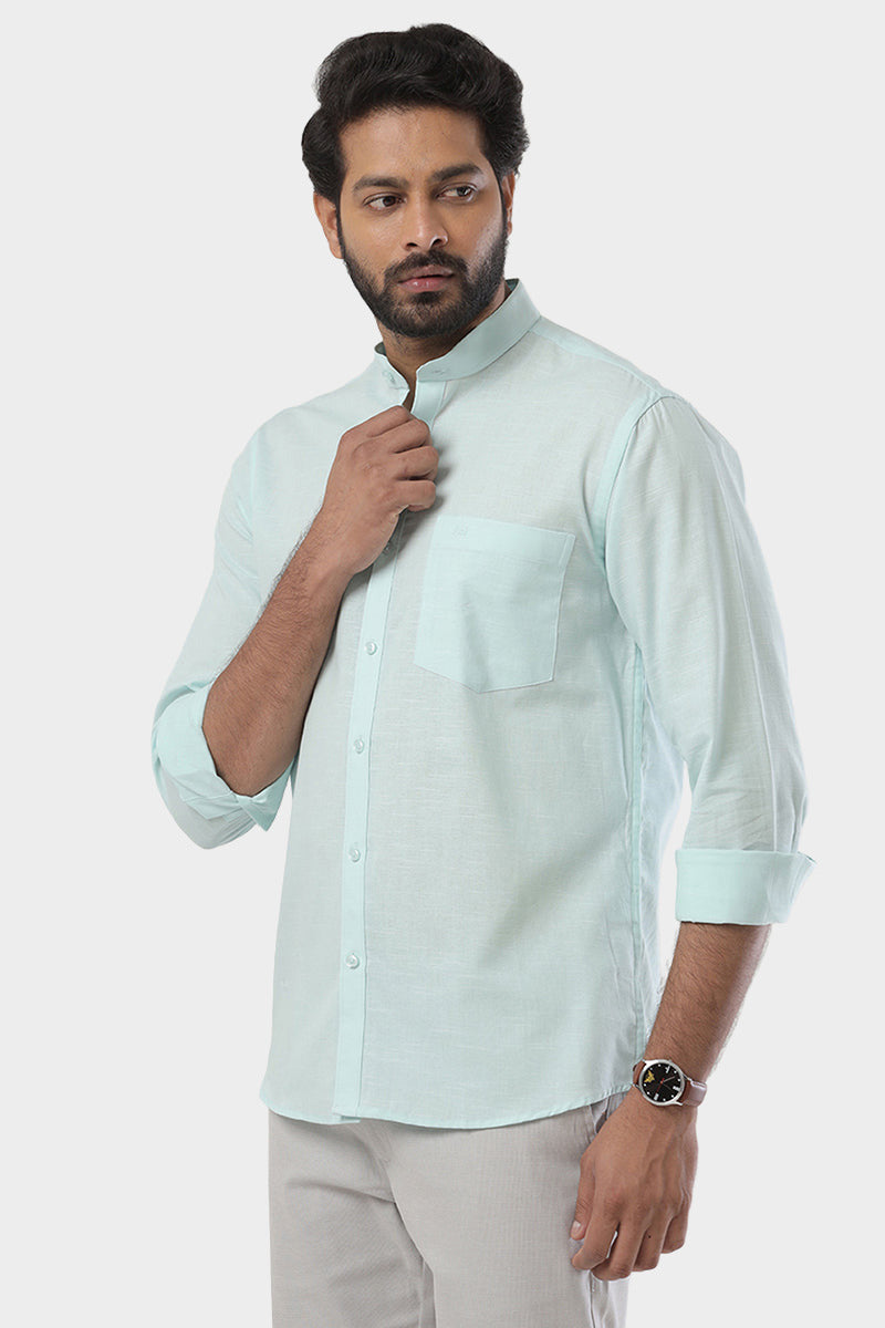 Neo - Light Green Formal Shirt For Men | Ariser