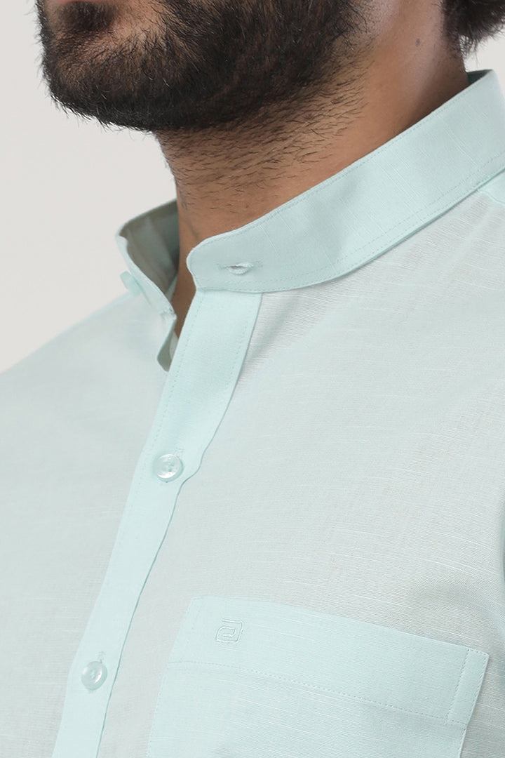 Neo - Light Green Formal Shirt For Men | Ariser