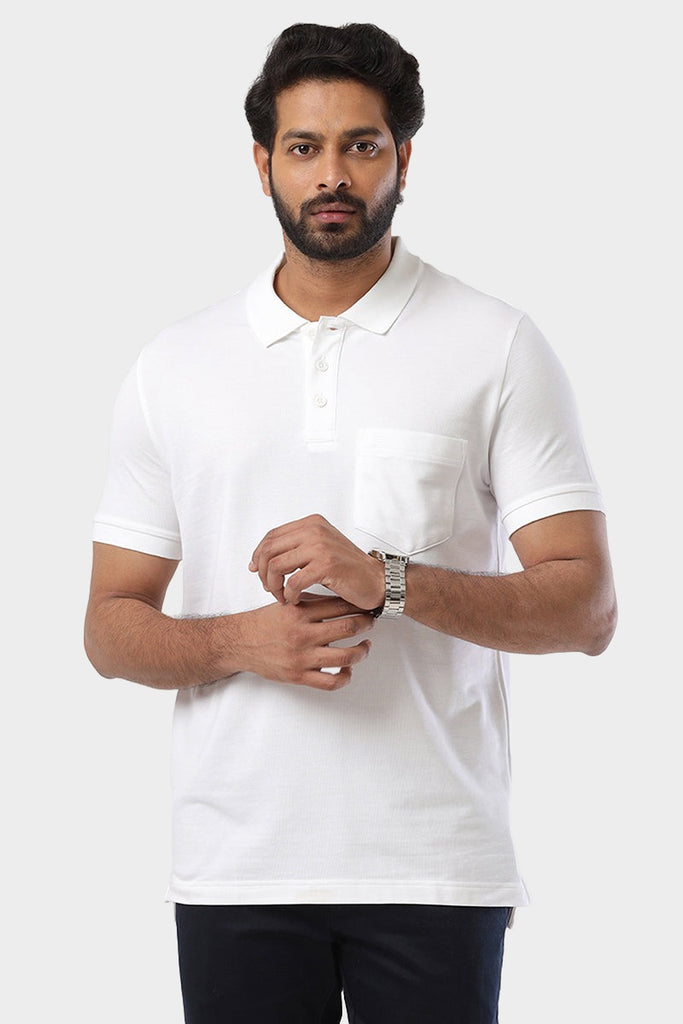 格安SALEスタート！ ERECTRICGOLF FIVEBUTTONS POLO WHITE Lサイズ メンズウェア