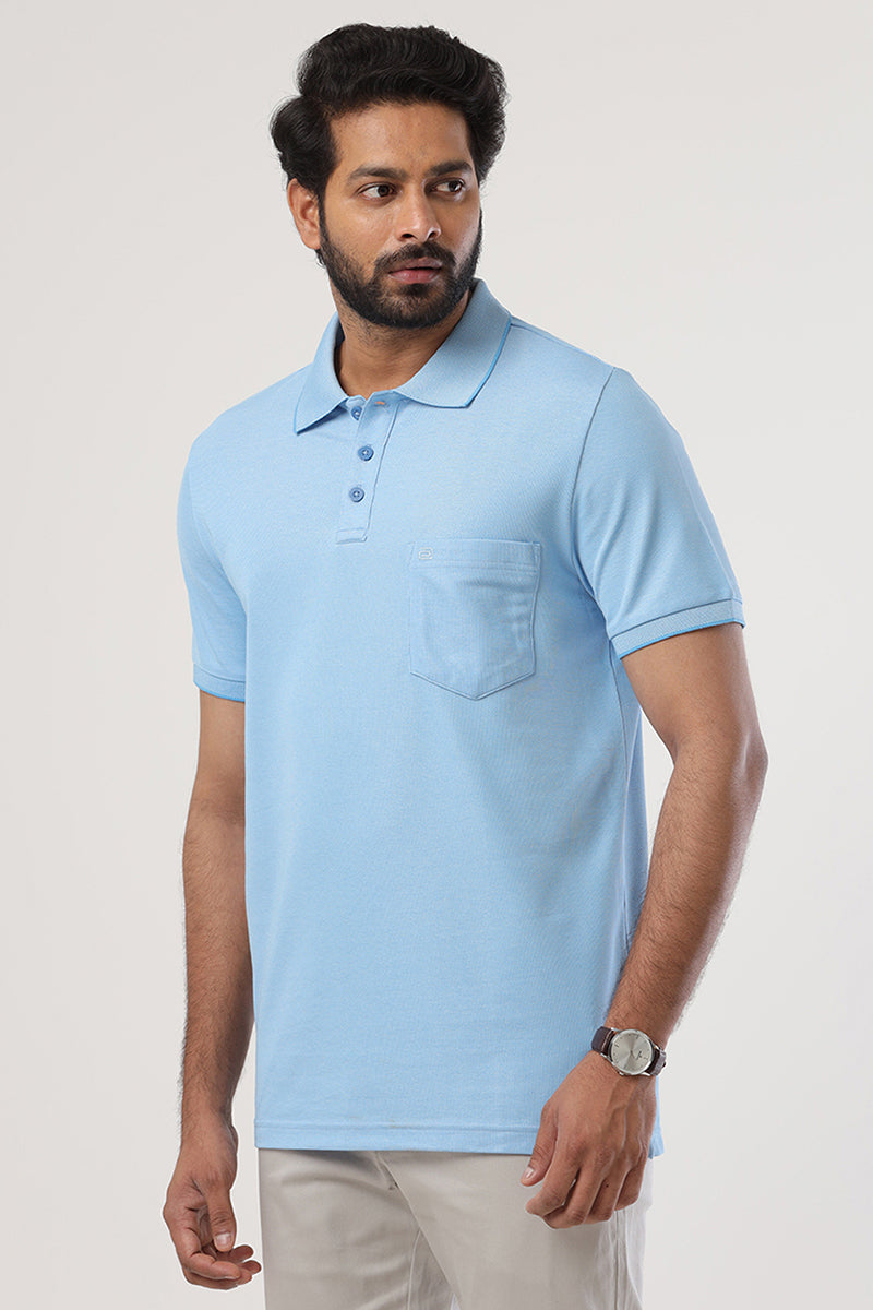 Golf Polo Pastel Blue T-Shirts For Men Ariser – Uathayam