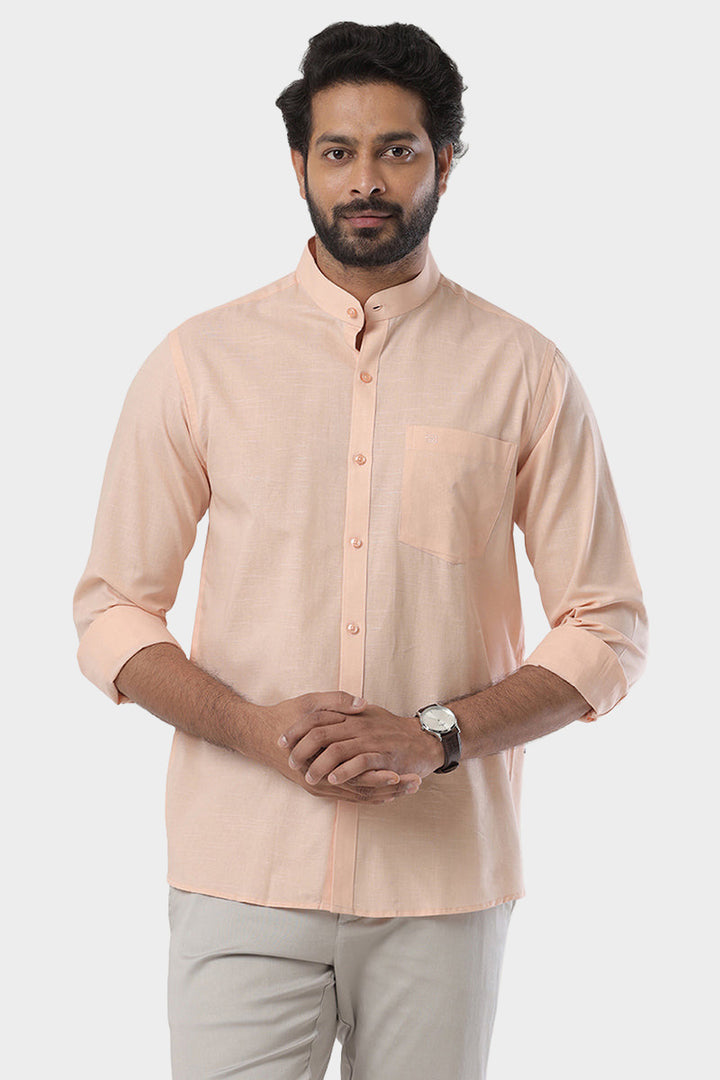 Neo - Light Orange Formal Shirt For Men | Ariser