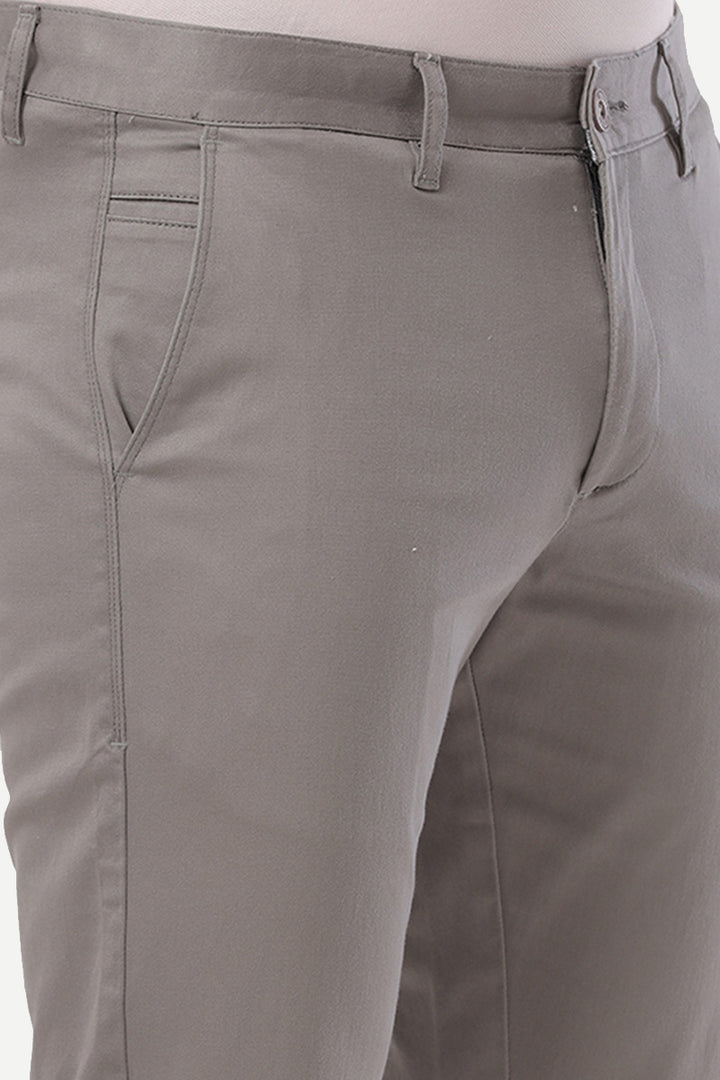 Basic Chino - Gray Trouser For Men | Ariser