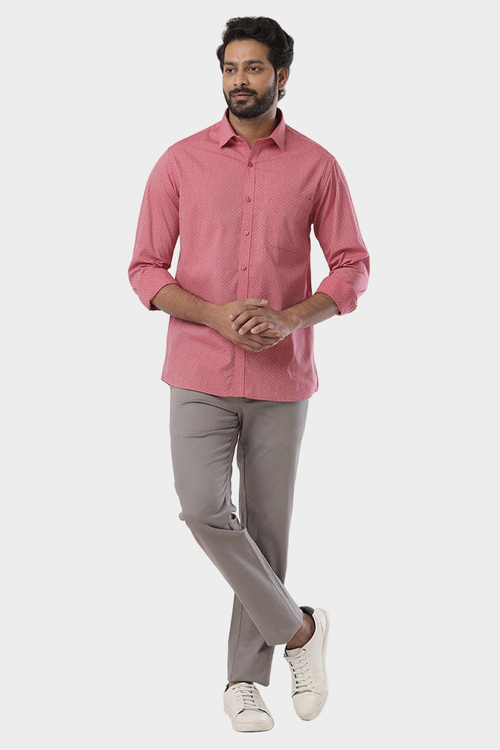 Orlando - Soft Red Casual Shirts for Men | Ariser