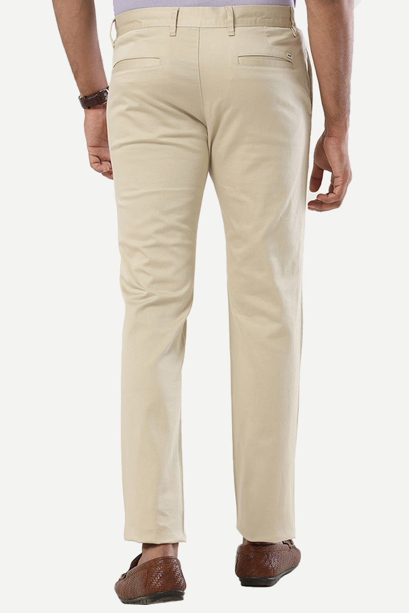 Basic Chino - Cream Trouser For Men | Ariser