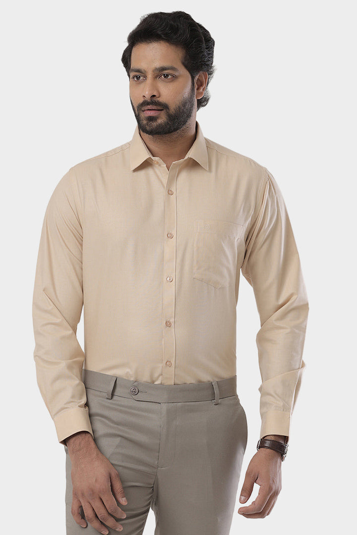 Super Soft -Tan Formal Shirts for Men | Ariser