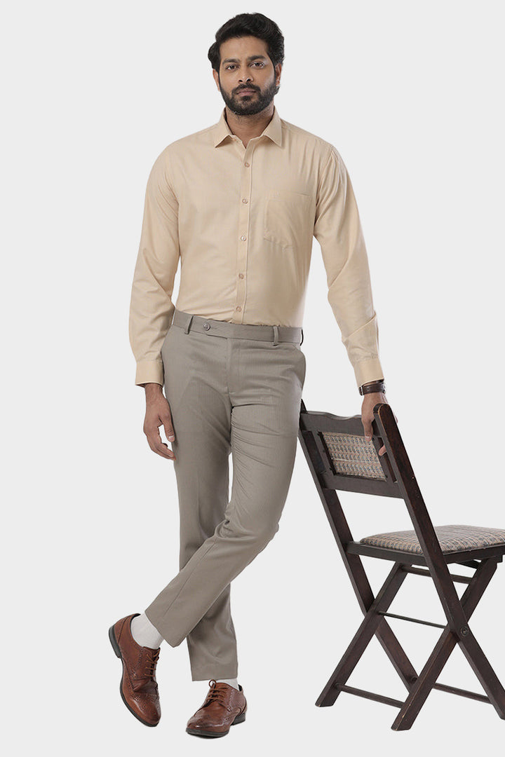 Super Soft -Tan Formal Shirts for Men | Ariser