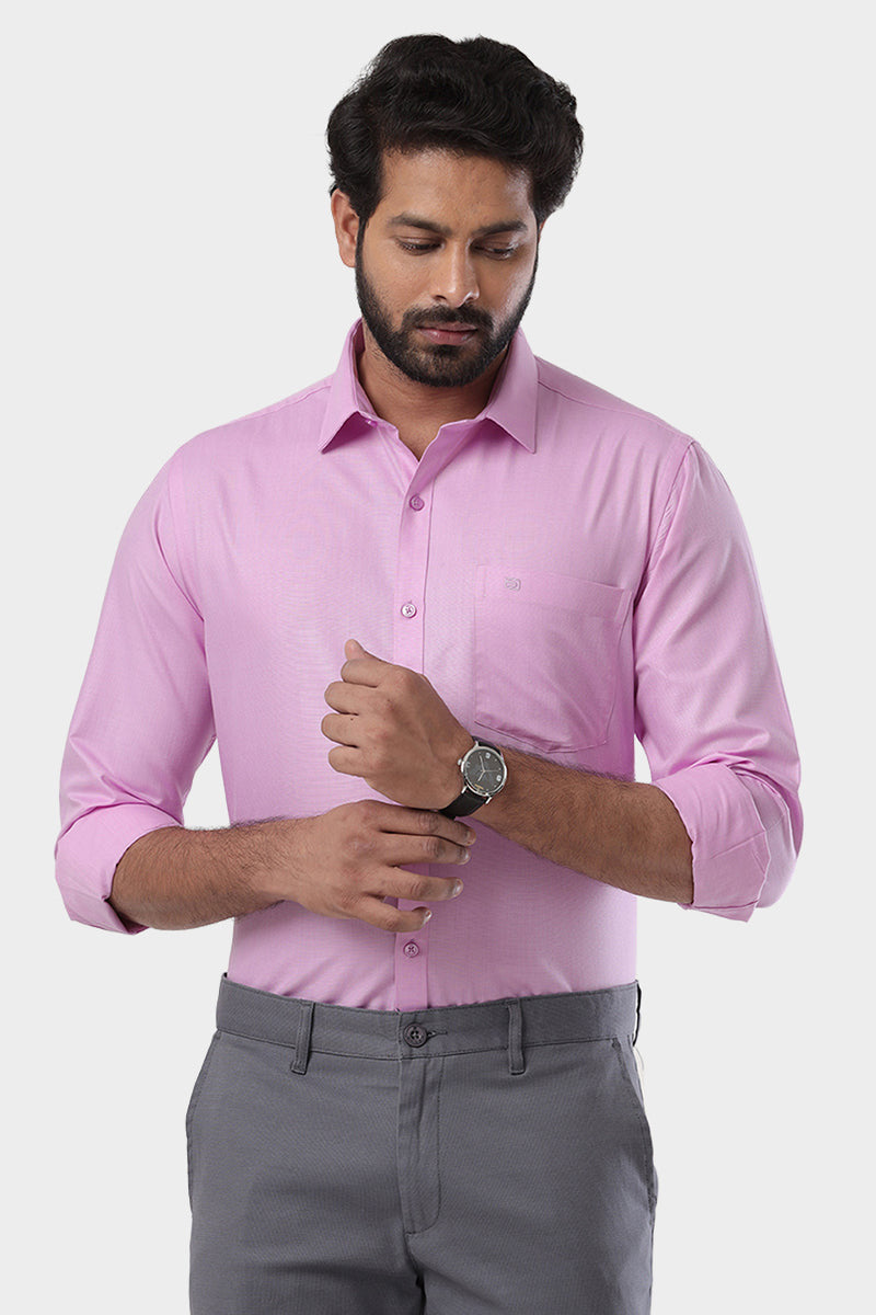 Super Soft -Taffy Pink Formal Shirts for Men | Ariser