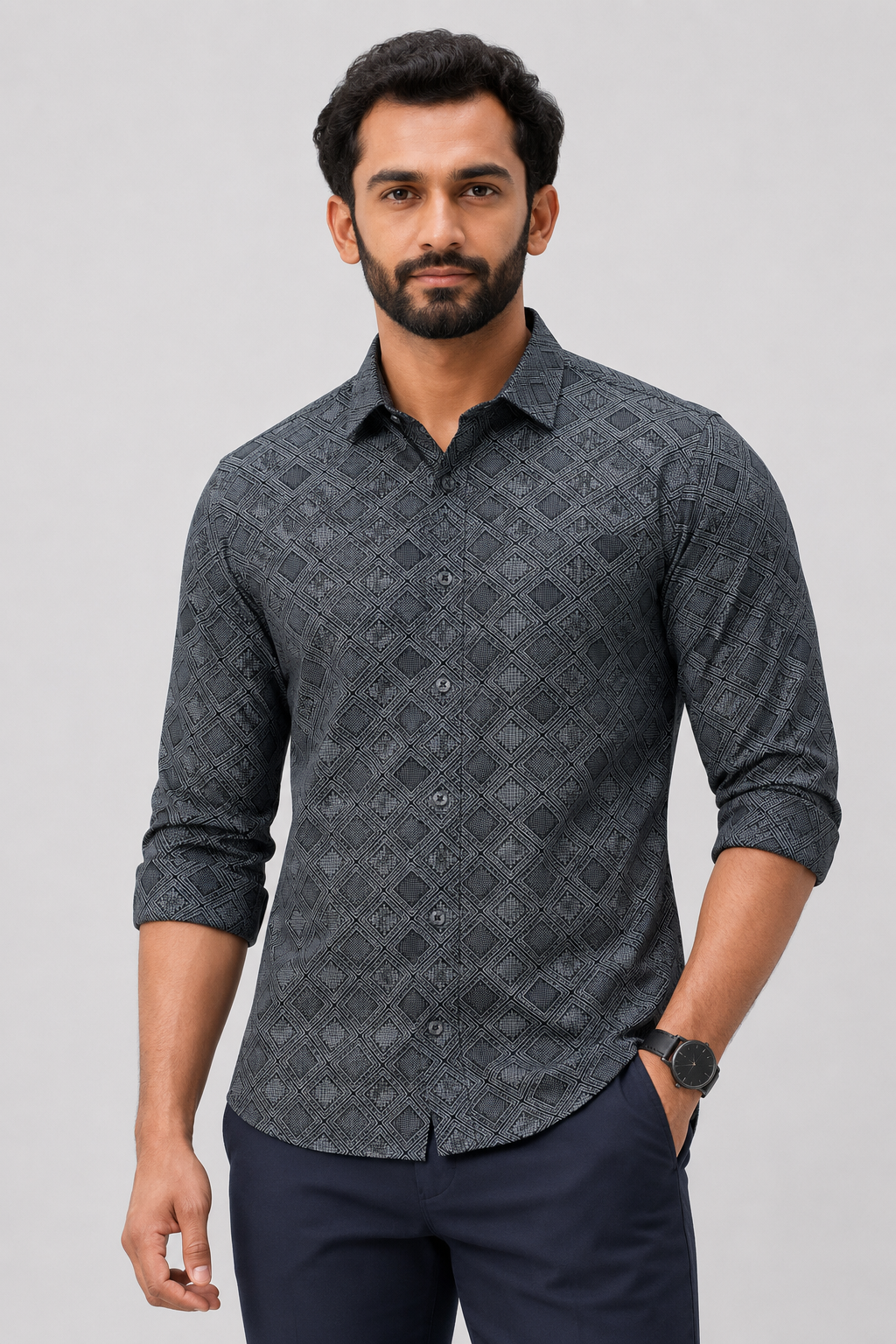 Charcoal Black Shirts For Men