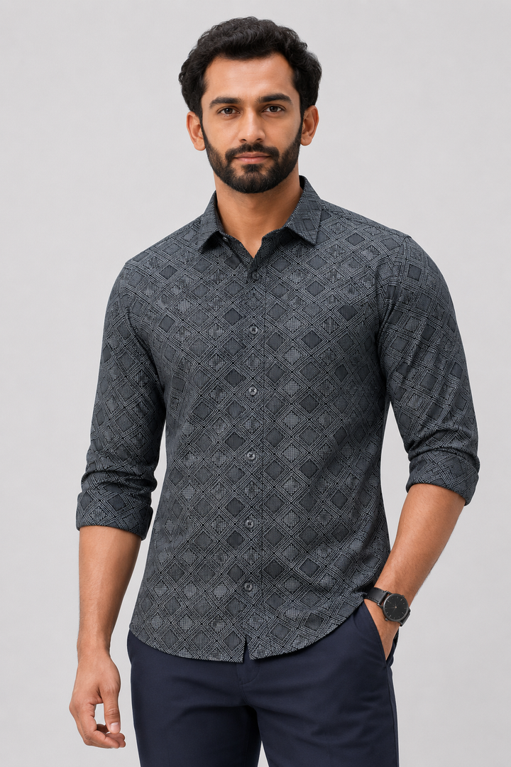 Charcoal Black Shirts For Men
