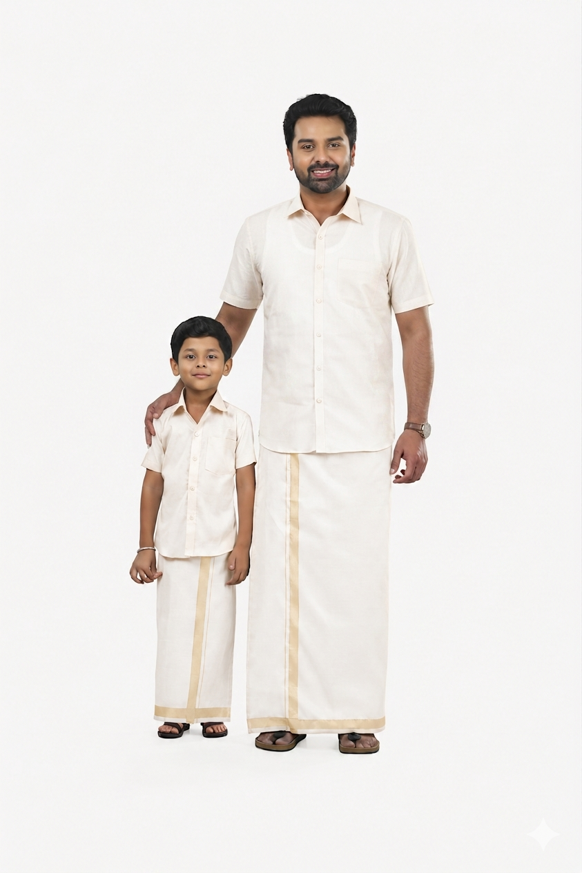 Vaibhav - Spark Father & Son Tissue Combo Set | Uathayam