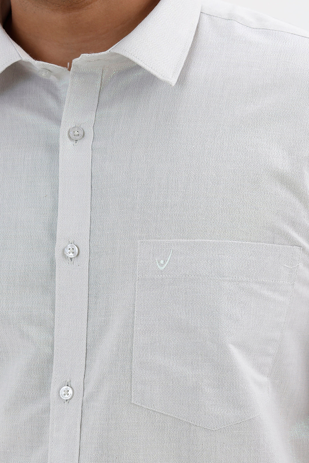 Men's Vaibhav Spirit Shirt and Jari Single Dhoti Tissue Set