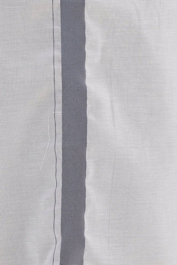 Uathayam Vaibhav 2 In 1 Steel Grey Shirt and Tissue Dhoti Set for Men