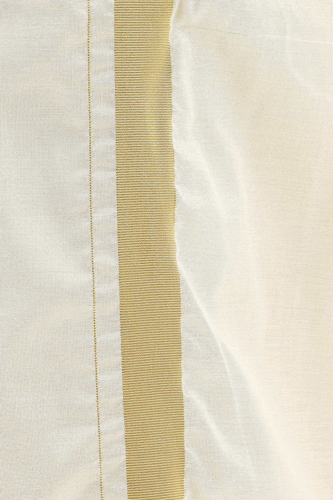 Yellow Shirt with Jari Single Dhoti Tissue Set for Men