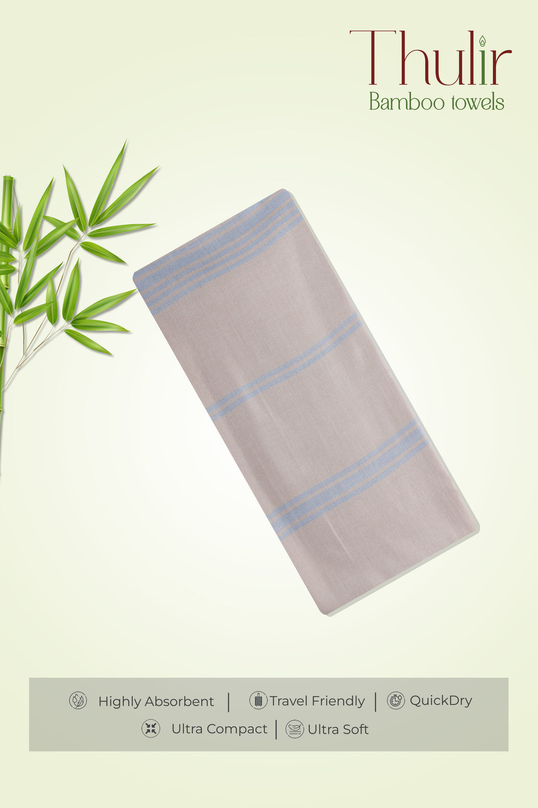 Breathable & lightweight bamboo towels