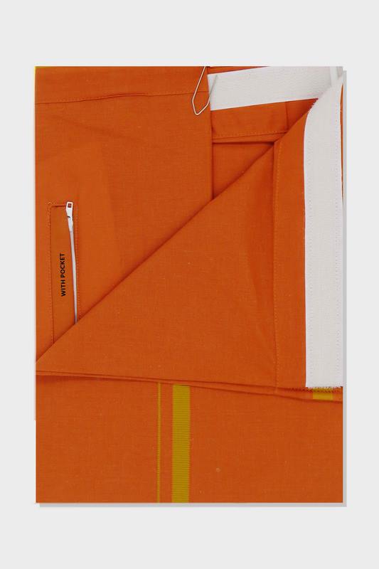 Anchor - Adjustable Dark Kavi Pocket Dhoti With Assorted Border Colors For Men | Uathayam