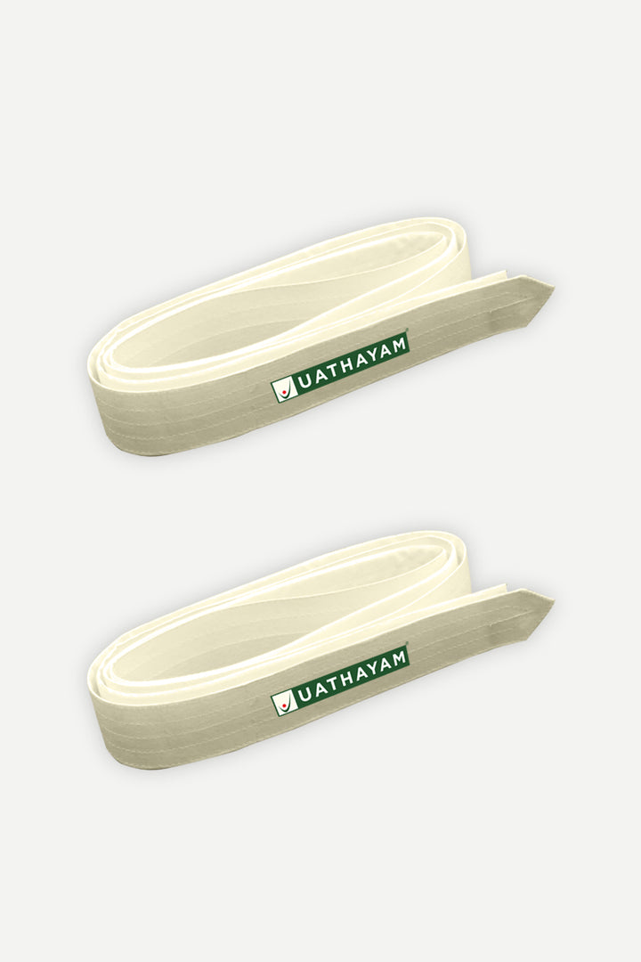 Dhoti Belt - Cream Pack of 2 Combo For Mens | Uathayam