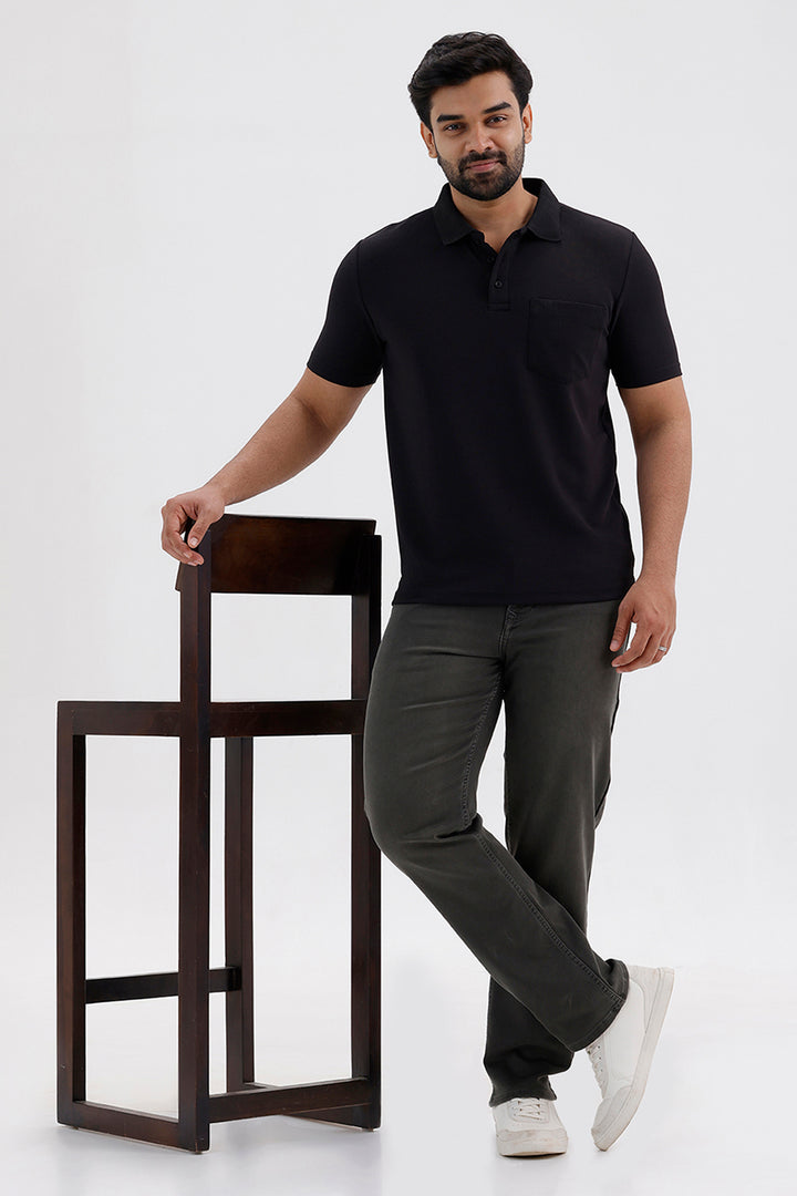 Cripe Polo Men's Black Cotton T-Shirt