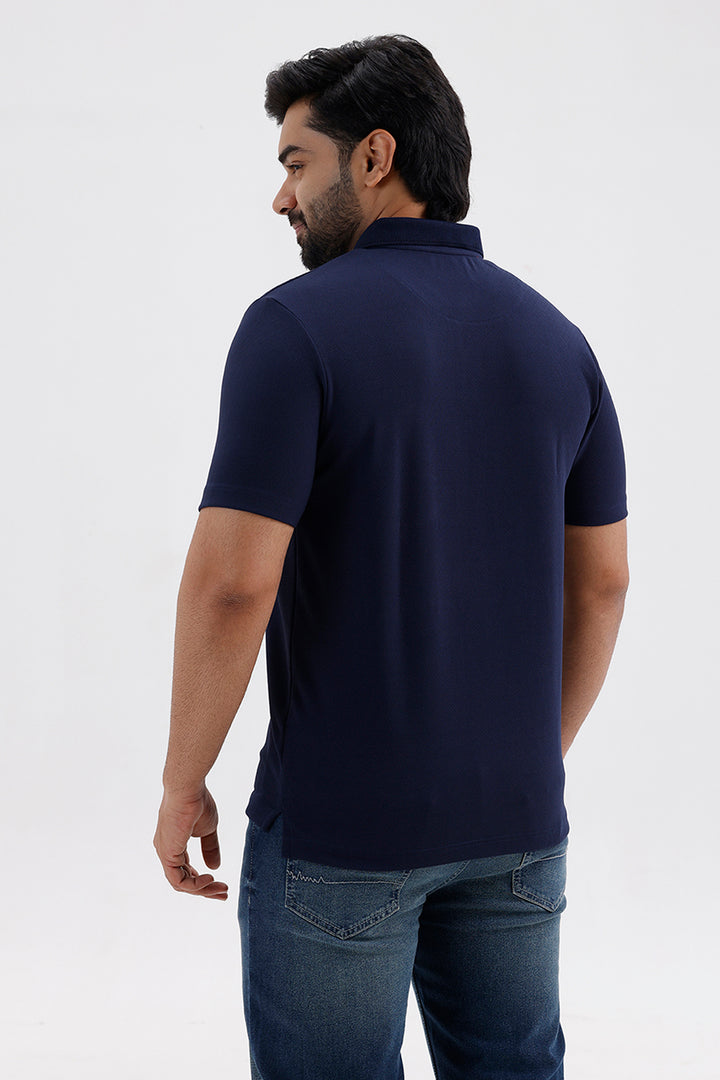 Midnight Navy Cripe Polo T-Shirt for Men by Ariser