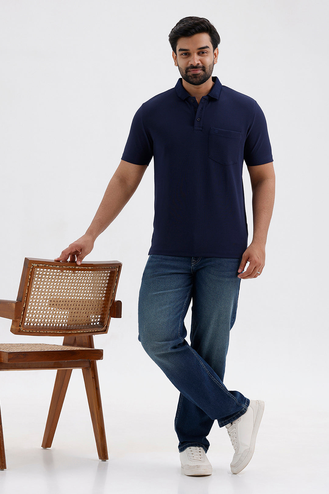 Cripe Polo Men's Midnight Navy Cotton T-Shirt