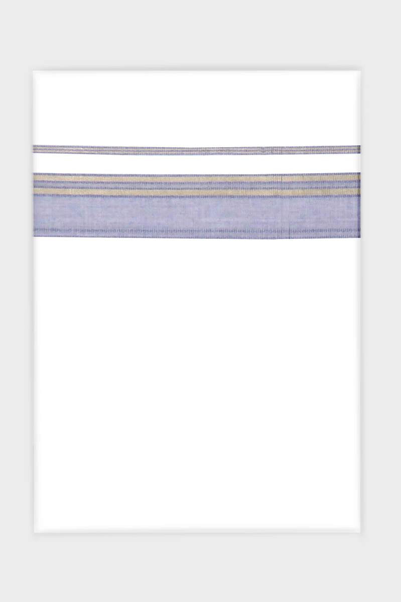 Art Crystal - Lavender Smooth Cotton Double Dhoti With Fancy Borders | Uathayam