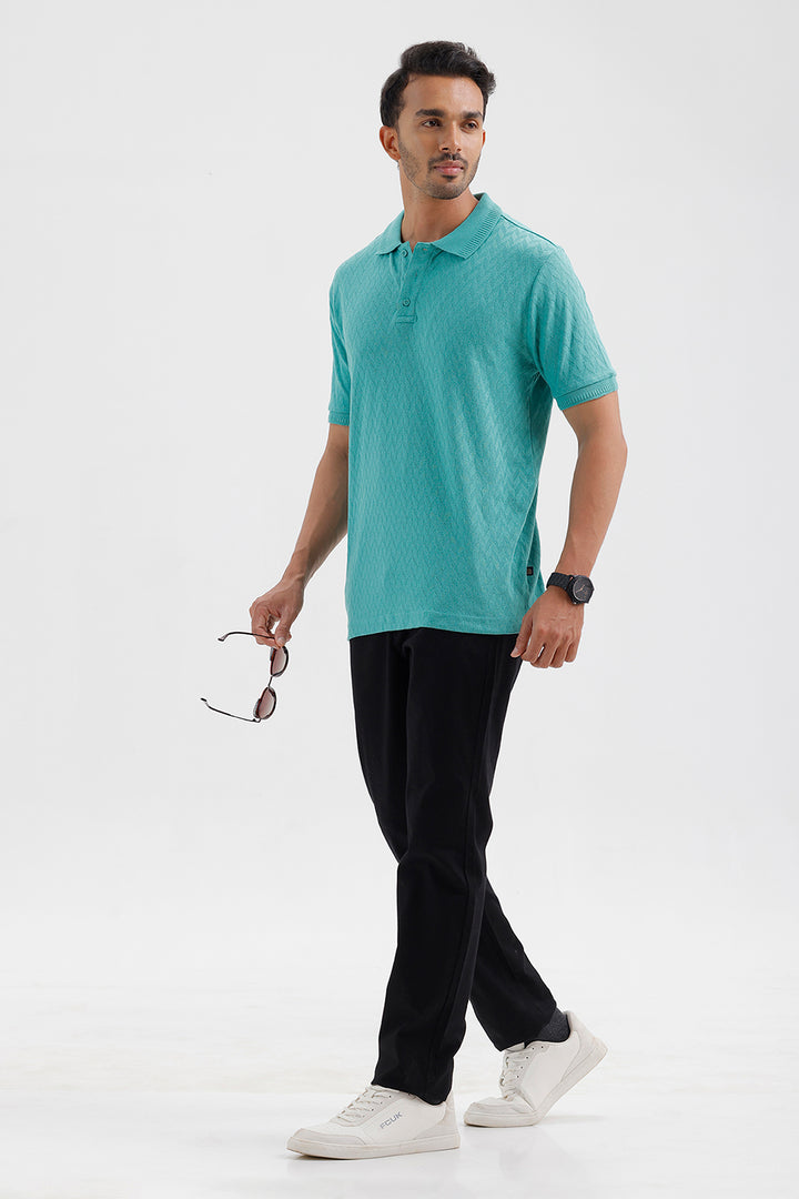 Fashion Polo Men's Fresh Jade Cotton T-Shirt