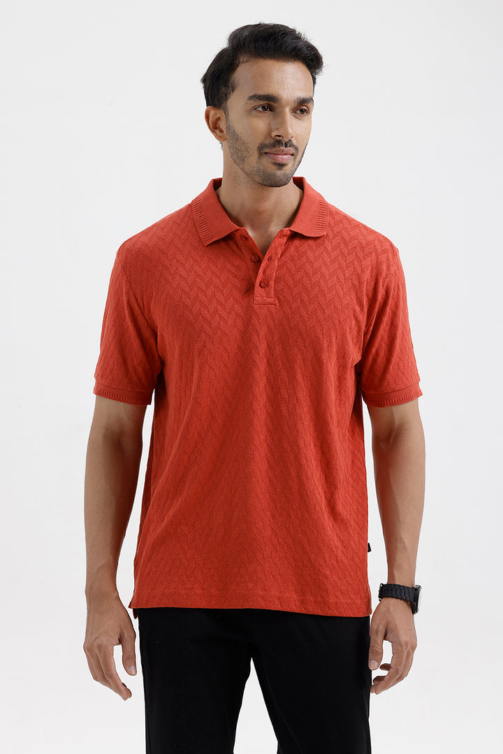 Fashion Polo Terra Red T-Shirt for Men by Ariser