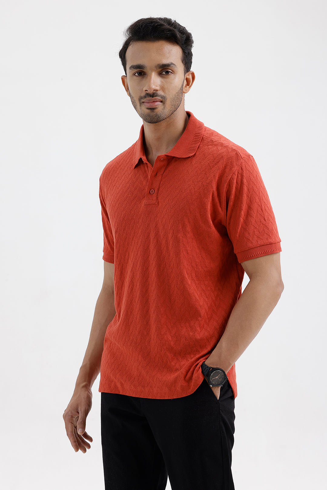 Terra Red Polo T-Shirt for Men by Fashion Polo