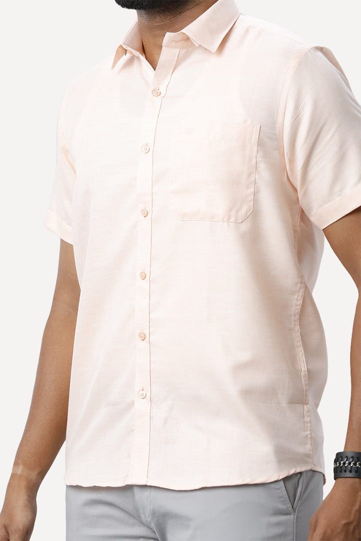 Armani - Pearl Peach Formal Shirts for Men | Ariser