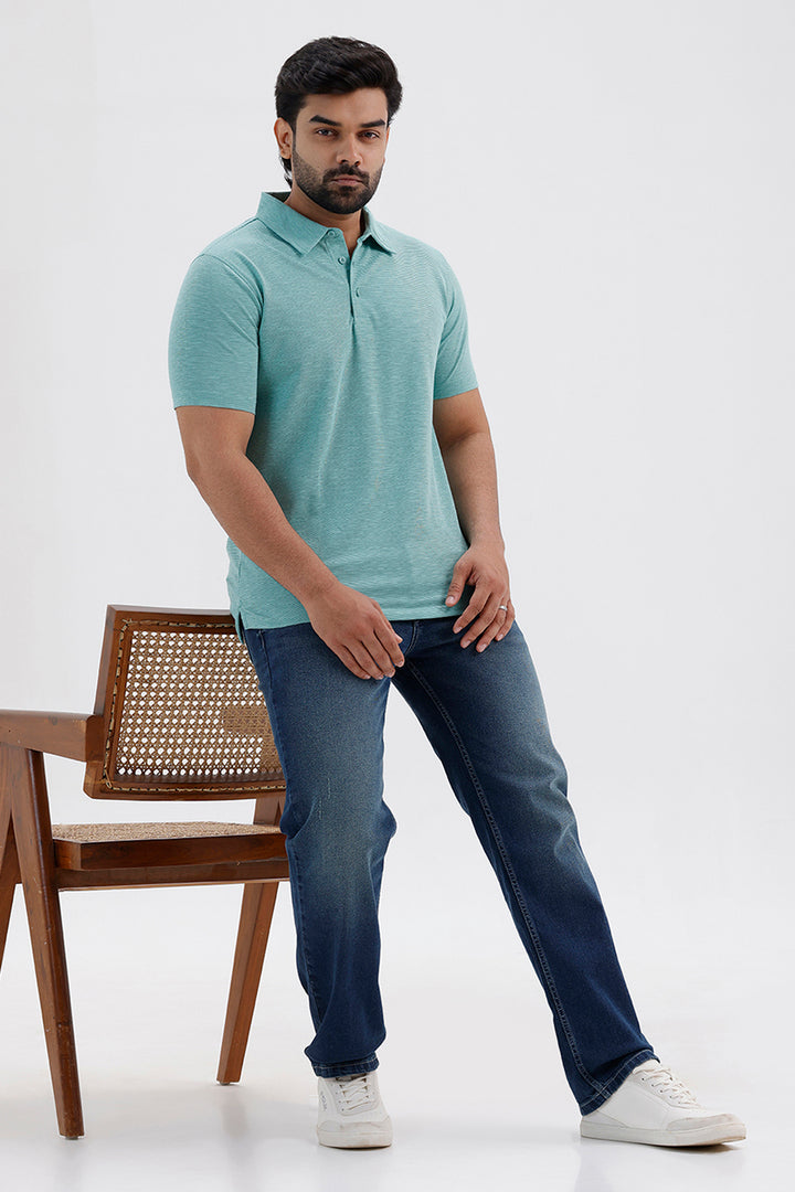 Kent Polo Men's Mint Aqua Green Cotton T-Shirt