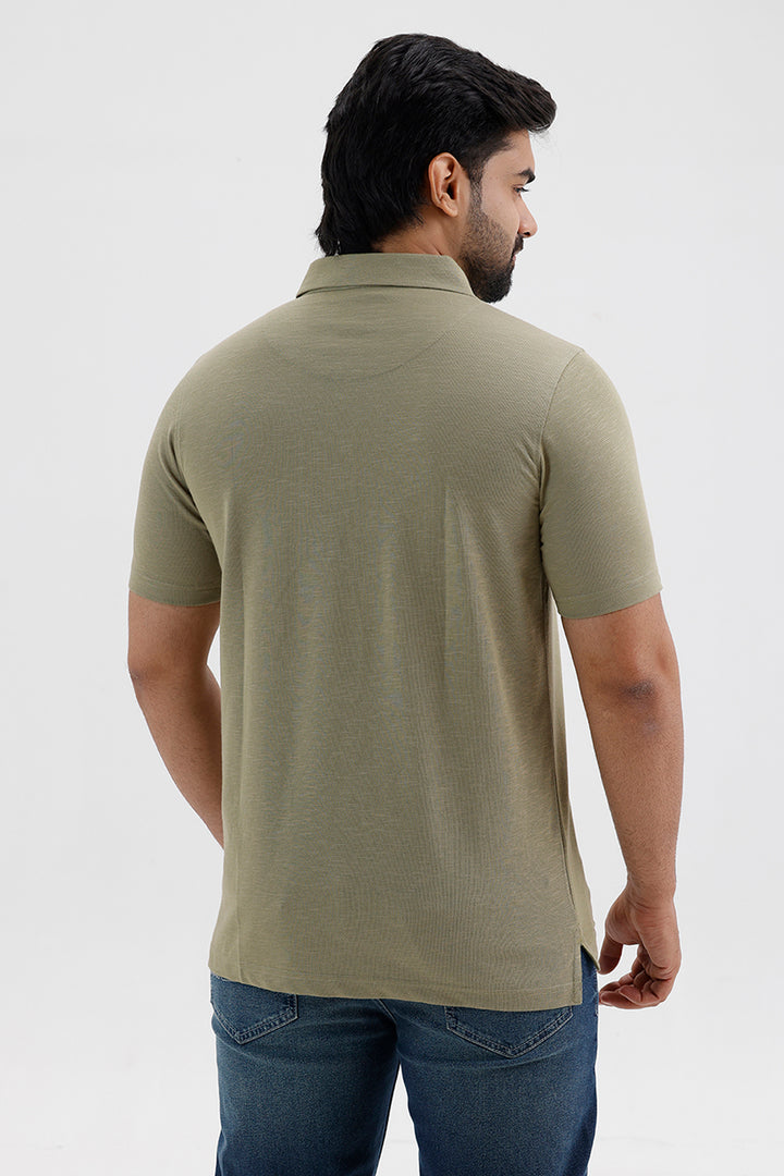 Stylish Olive Sage Green Kent Polo Men's T-Shirt