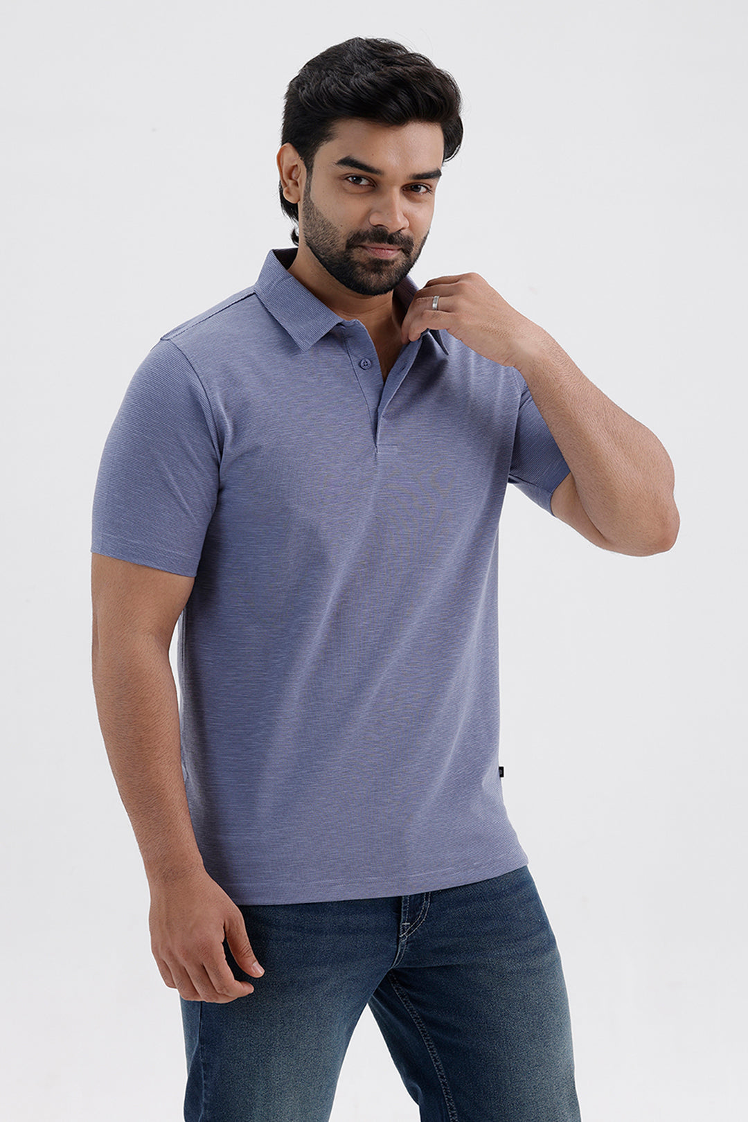 Dusty Blue Polo T-Shirt for Men by Kent Polo