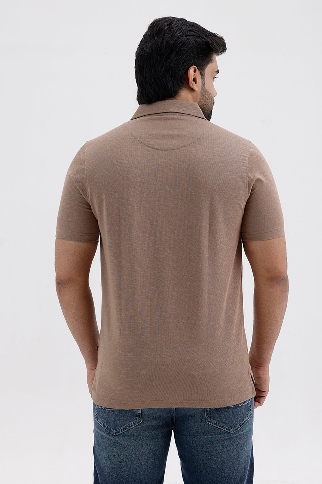 Kent Polo Men's Sahara Beige Cotton T-Shirt