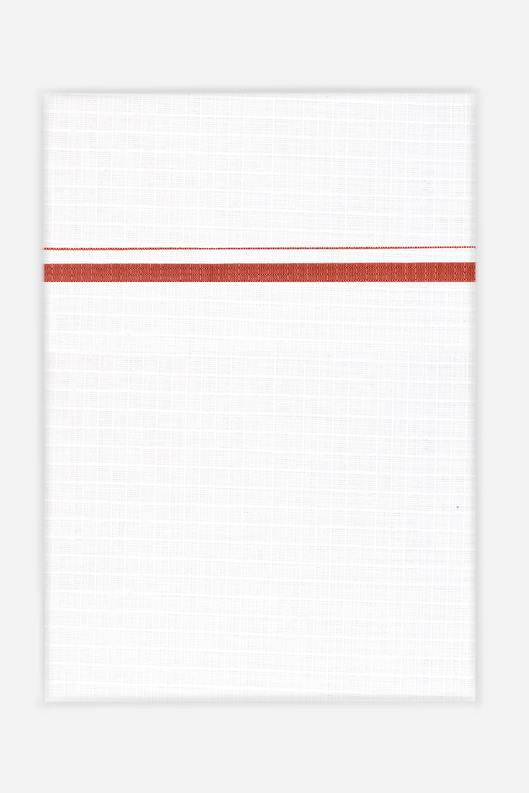 Nikon - Red Single Fancy Border Dhoti For Men | Uathayam