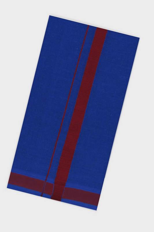 Sastha Kavi Towel BB - Blue Devotional Towels For Men | Uathayam