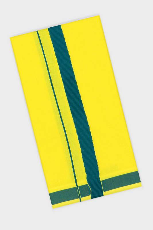 Sastha Kavi Towel BB - Yellow Devotional Towels For Men | Uathayam