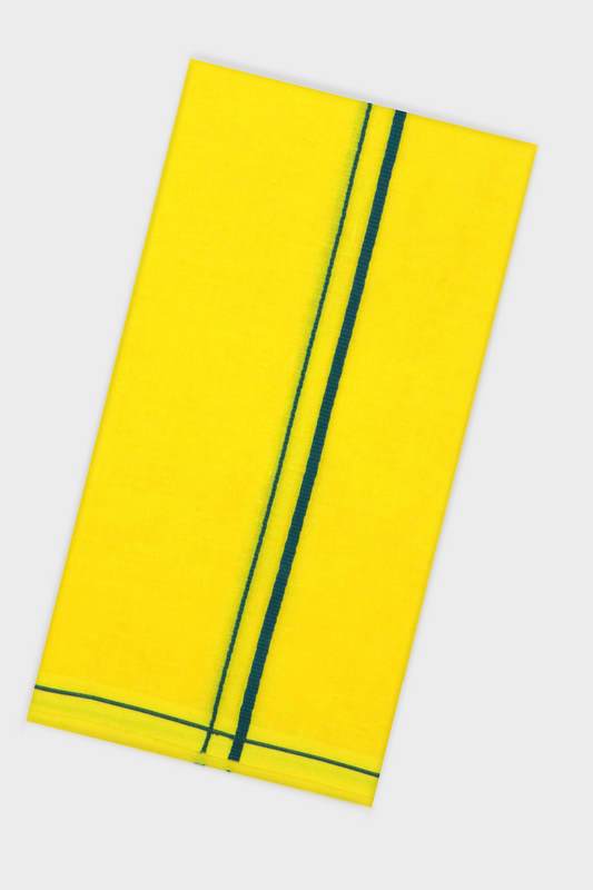 Sastha Kavi Towel SB - Yellow Devotional Towels For Men | Uathayam