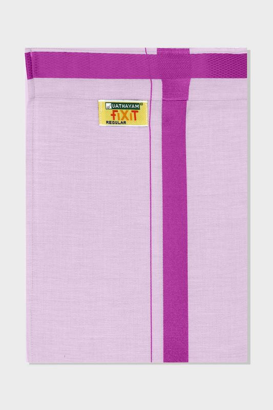 Purple Fixit - Adjustable Tissue Pocket Dhoti For Men | Uathayam