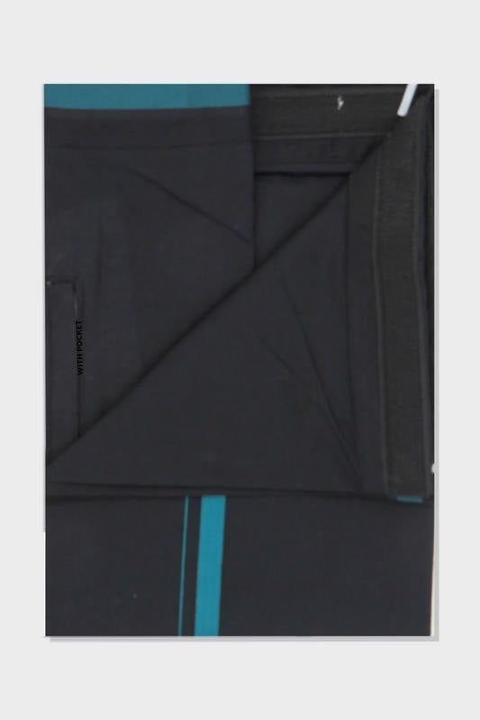 Anchor - Adjustable Black Pocket Dhoti With Assorted Border Colors For Men | Uathayam