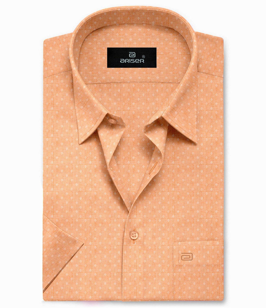 Burnt Plain Base Dobby Printed  Slim Fit Shirts - OR17510 - Uathayam