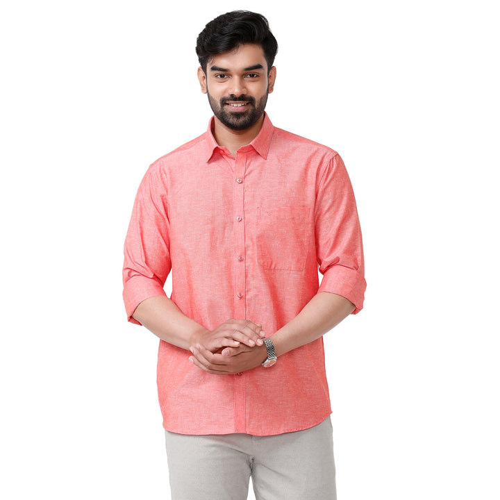 Uathayam Linen Classic Color Shirt For Men