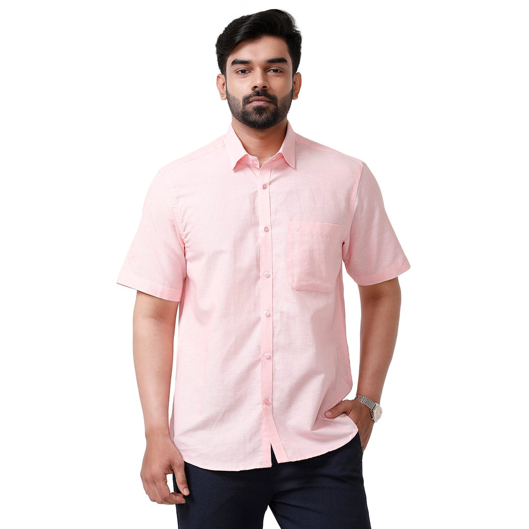 Uathayam Linen Classic Color Shirt For Men
