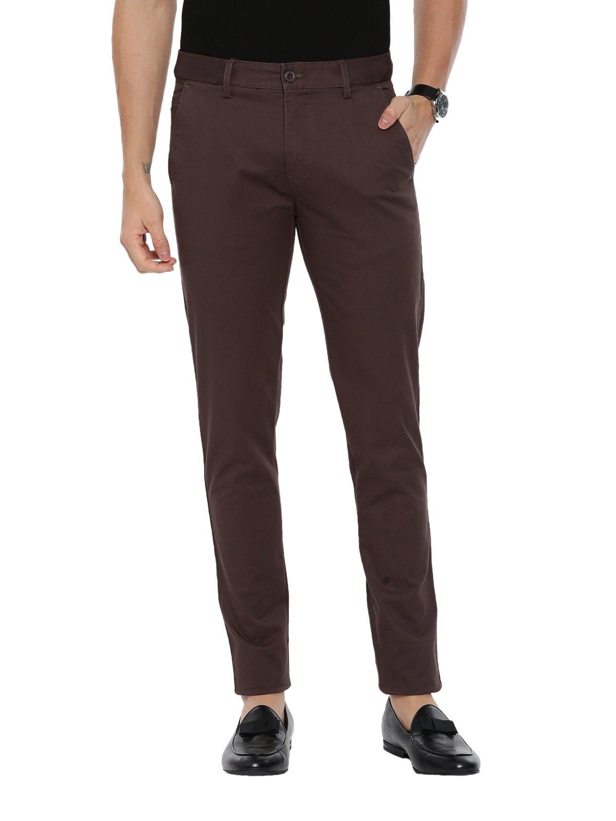 Buy Brown Linen Trouser | Beyours