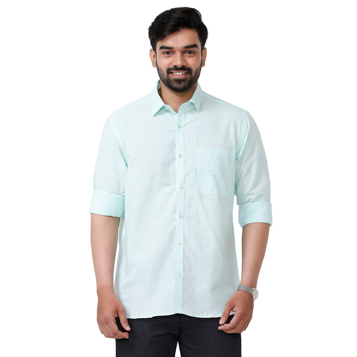 Uathayam Linen Classic Color Shirt For Men
