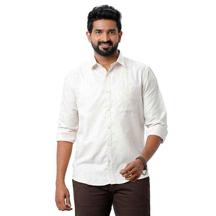 ARISER Armani Cotton Solid Color Slim Fit Formal Shirt for Men (Pack of 1)